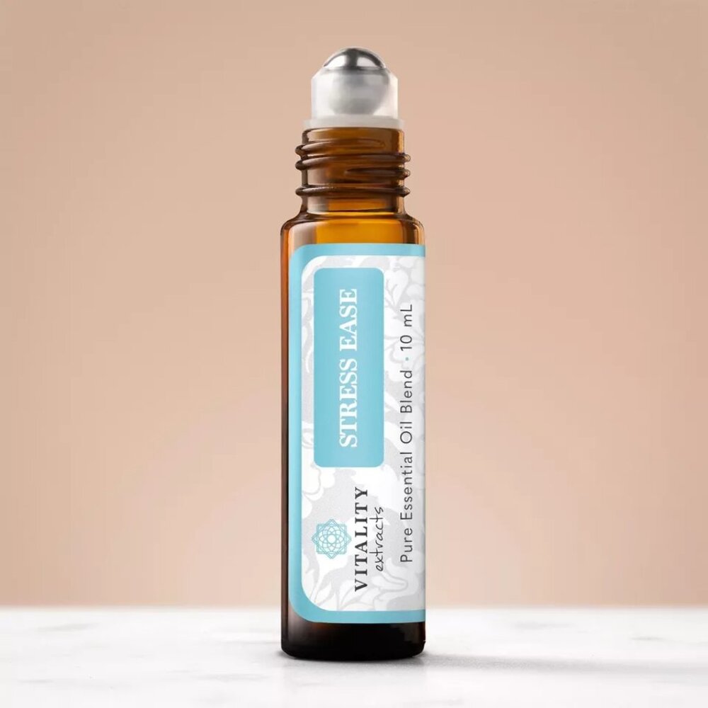 2 Vitality Extracts STRESS EASE Essential Oil Blend Roll On 10 ml (2 bottles)